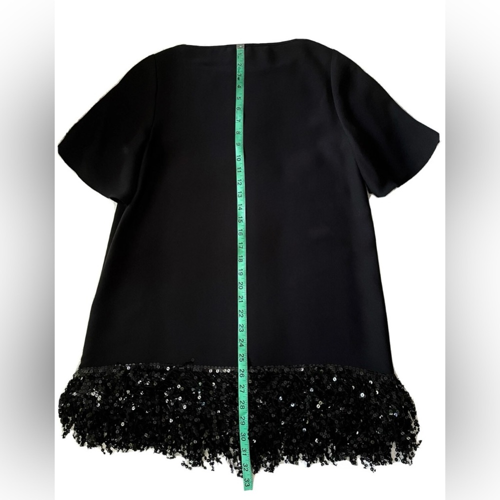Kate Spade Black Mini Dress with Sequin Fringe - Picture 11 of 16